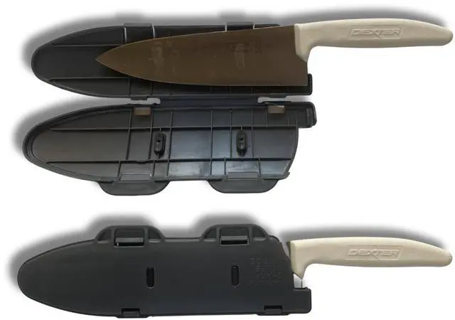 Alt view image 2 of 7 - BladeGuard KnifeSafe Knife Blade Case Protective Cutlery Cover Edge Guard Sheath, Safely Store and Transport Kitchen Camping Hunting Sports RV Dishwasher Safe for Chef's & Home Cooks 8in Gray
