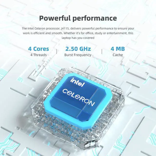 Alt view image 5 of 7 - JUSTTHINK 15.6" Laptop 8GB DDR4 RAM/512GB SSD,1080P FHD Screen Intel Celeron J4115 Laptop with Full Size Backlit Keyboard with Fingerprint,2.4/5G WiFi,Bluetooth 4.2