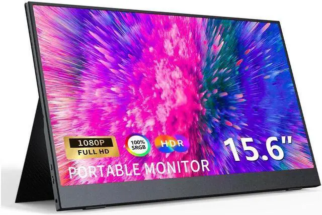 Main image of JUSTTHINK Portable Monitor 15.6 Inch FHD 1080P Screen Connect USB Type-C HDMI Second Screen Built-in Dual Speakers Laptop Monitor Display for Laptop Desktop Phones Tablet PS5/4 Xbox Switch