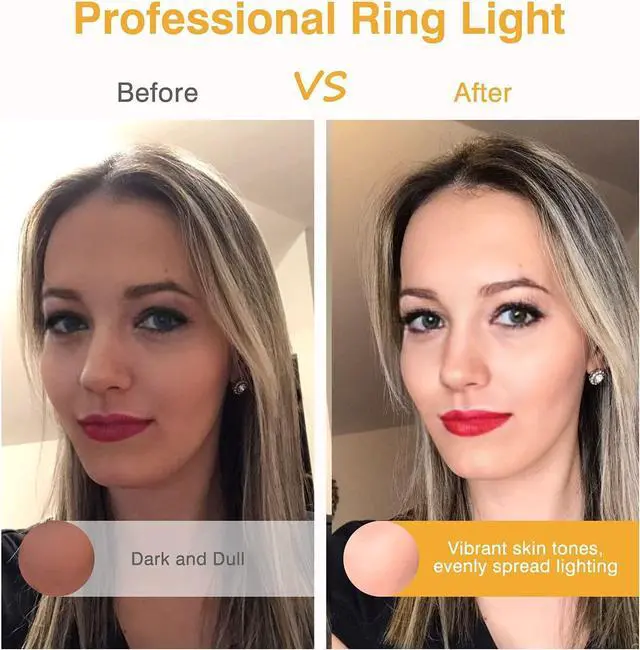 Alt view image 2 of 7 - Clip on Ring Light, Kimwood Rechargeable 60 LED Selfie Ring Light for Phone, Laptop, Tablet (3 Models, 5 Level Brightness)
