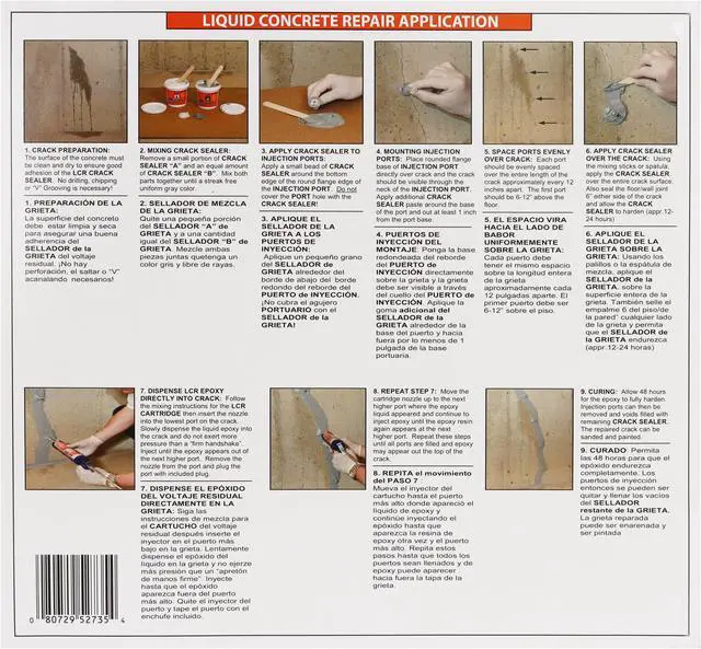 Alt view image 5 of 7 - Polygem LCR Epoxy Kit - DIY Concrete Crack Repair Solution - Stops Leaks, Restores Structural Integrity 1 Kit