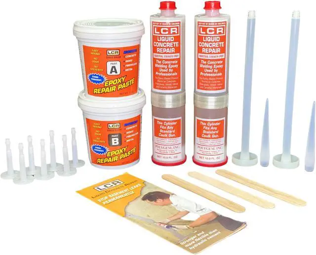 Alt view image 7 of 7 - Polygem LCR Epoxy Kit - DIY Concrete Crack Repair Solution - Stops Leaks, Restores Structural Integrity 1 Kit