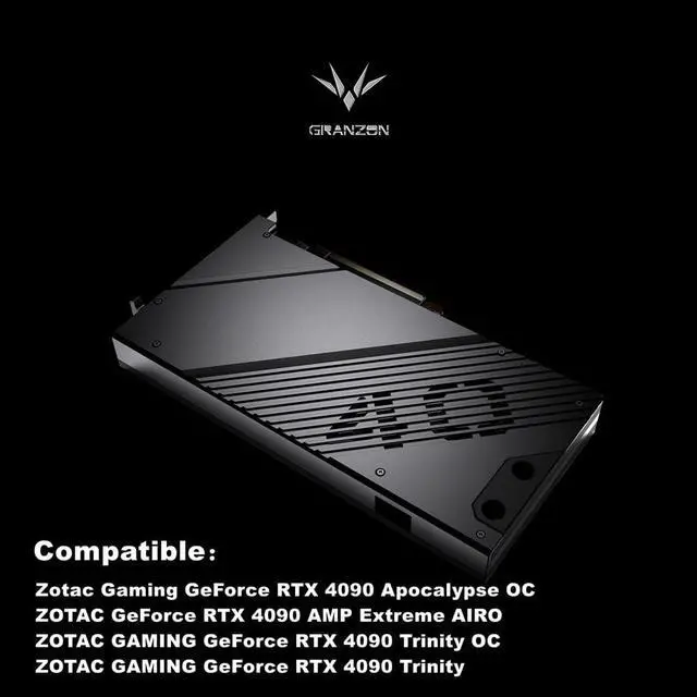 Alt view image 2 of 6 - Granzon 4090 Series GPU Water Cooling Block For Zotac GAMING RTX 4090 AMP/ Trinity OC / Apocalypse,GBN-ST4090TQ