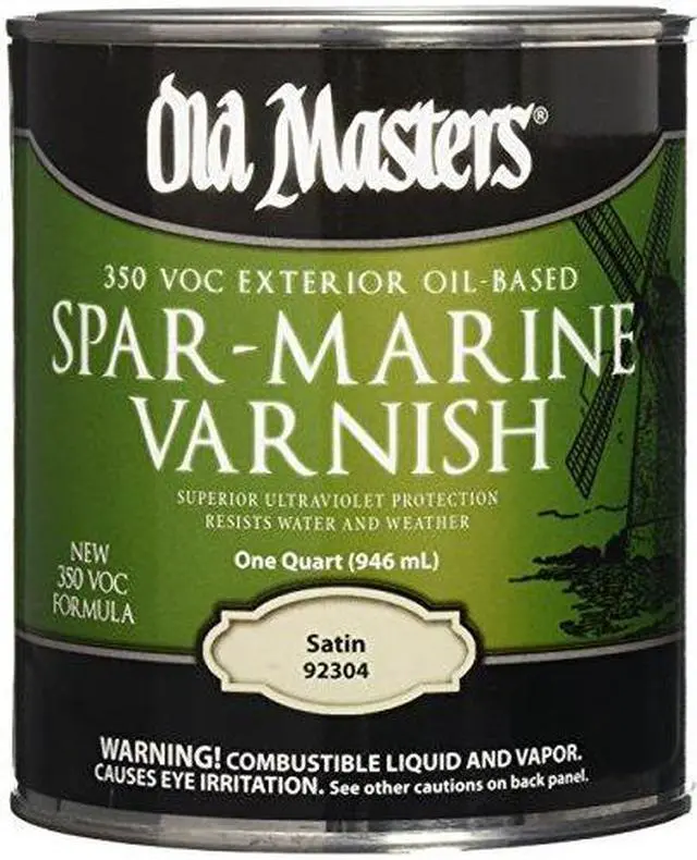 Alt view image 3 of 6 - Old Masters 92304 Oil Based Spar Marine? Varnish, 1 qt Can