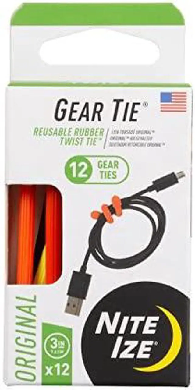 Alt view image 3 of 4 - Nite Ize Gear Tie ProPack 12" Assorted 12 Pack GTPP12-A1-R8
