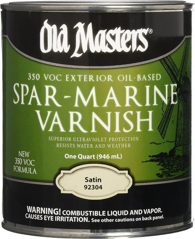 Alt view image 4 of 6 - Old Masters 92304 Oil Based Spar Marine? Varnish, 1 qt Can