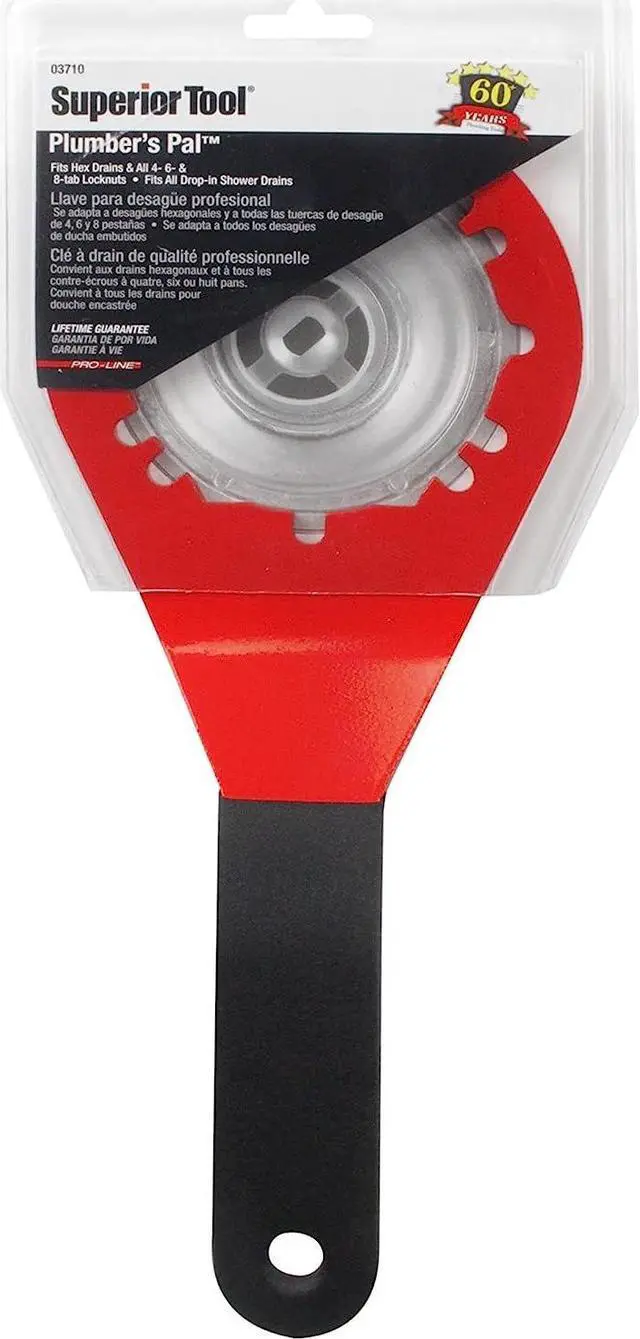 Alt view image 9 of 9 - SUPERIOR TOOL 03710 Drain Wrench,Zinc and Rubber