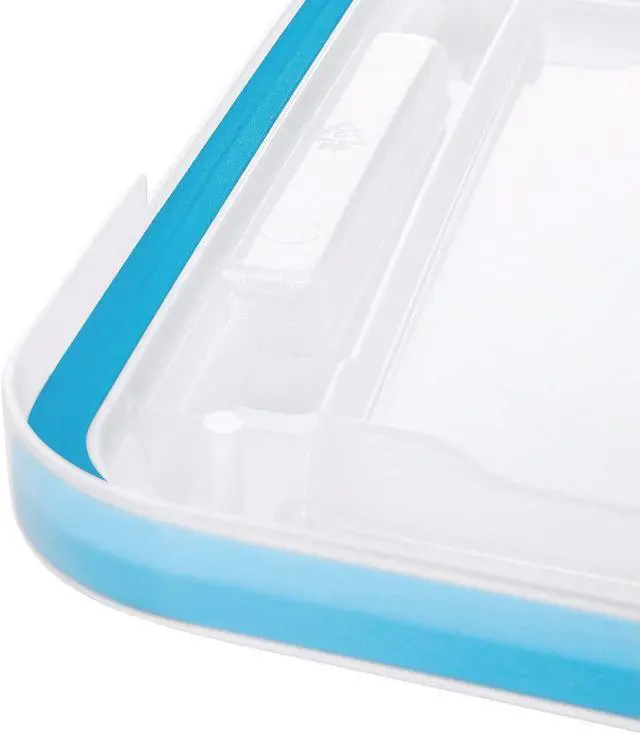 Alt view image 7 of 7 - Sterilite 19324306 20 Quart/19 Liter Gasket Box, Clear with Blue Aquarium Latches and Gasket 6-Pack