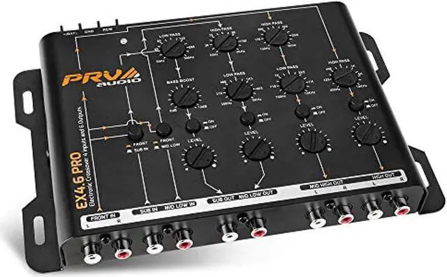 Alt view image 5 of 9 - PRV 4 Way Electronic Crossover 4 Inputs and 6 Outputs 9 Volts RMS EX4.6 PRO