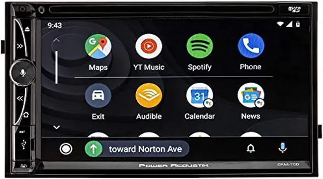 Alt view image 4 of 11 - CPAA-70D 7" Android Auto Apple Car Play Bluetooth CD DVD USB Aux Power Acoustik