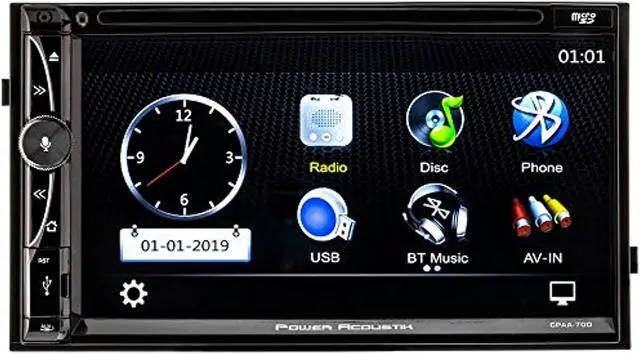 Alt view image 5 of 11 - CPAA-70D 7" Android Auto Apple Car Play Bluetooth CD DVD USB Aux Power Acoustik