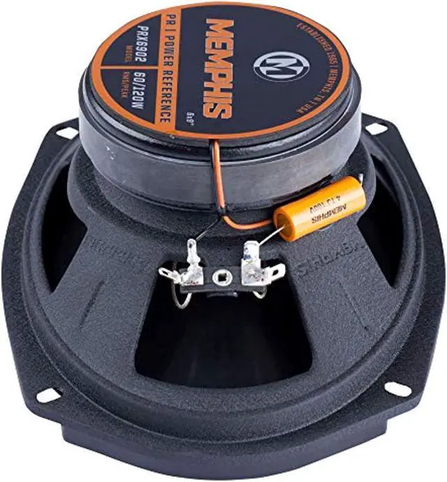 Alt view image 7 of 12 - 2 Memphis 6x9 Inch Coaxial Speakers 2 Way 120 Watts Max Power Reference PRX6902