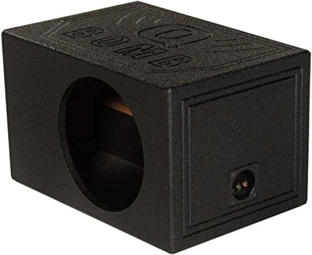Alt view image 13 of 20 - QPower QBOMB10VL Single 10" Vented Ported Car Subwoofer Sub Box Enclosure QBOMB