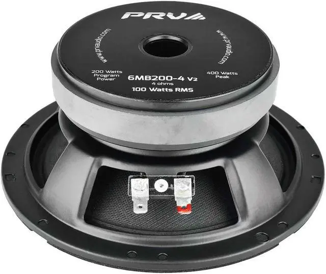 Alt view image 12 of 13 - prv audio 6mb2004 v2 6" mid bass 4 ohms pro audio speaker 93.5db 100 watts rms 1.5" vc