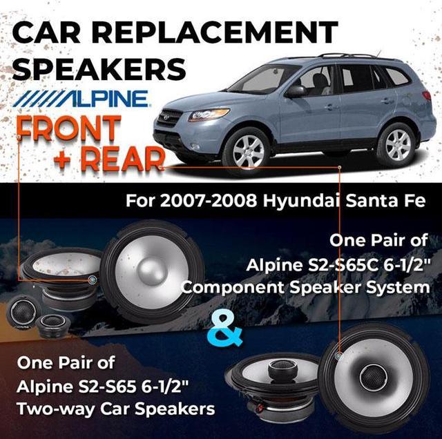 Car Speaker Replacement fits 2007-2008 for Hyundai Santa Fe