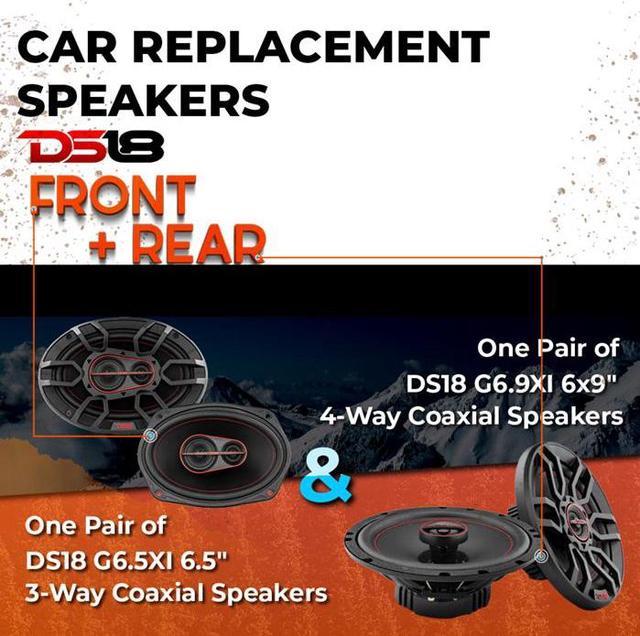 GEN-X 6x9 4-Way Coaxial Speakers 60 Watts Rms 4-Ohm