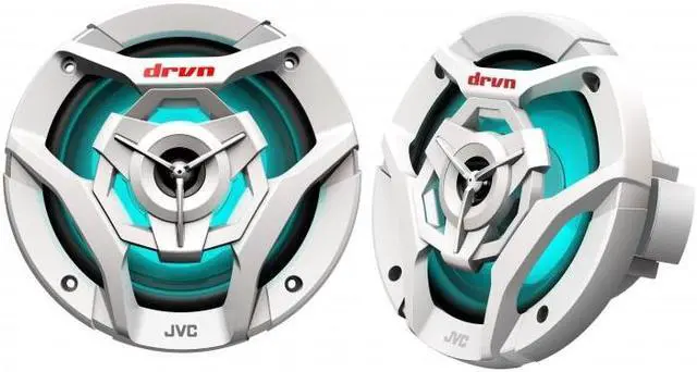 Alt view image 5 of 8 - JVC CS-DR621MWL 6.5inch 2-Way Coaxial Speakers With RGB LED Illumination / Water Resistant (IPX5) / UV Resistant Woofers / Peak Power 260W / RMS Power 75W
