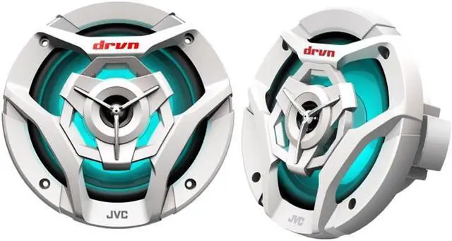 Alt view image 4 of 8 - JVC CS-DR621MWL 6.5inch 2-Way Coaxial Speakers With RGB LED Illumination / Water Resistant (IPX5) / UV Resistant Woofers / Peak Power 260W / RMS Power 75W