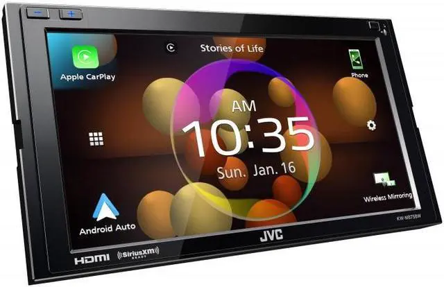 Alt view image 11 of 12 - JVC KW-M875BW 6.8" Multimedia Receiver w/ Apple CarPlay & License Plate Camera