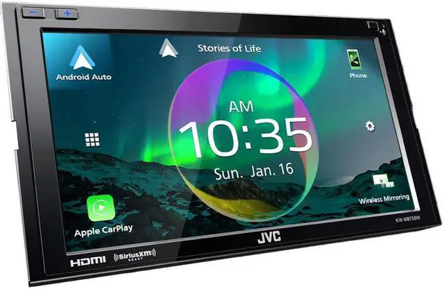 Alt view image 10 of 12 - JVC KW-M875BW 6.8" Multimedia Receiver w/ Apple CarPlay & License Plate Camera