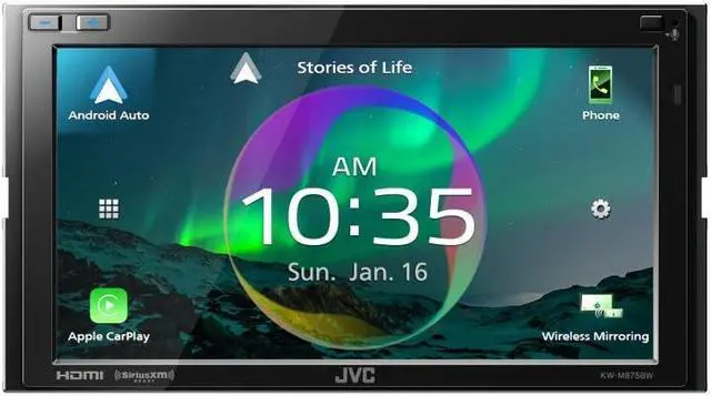 Alt view image 12 of 12 - JVC KW-M875BW 6.8" Multimedia Receiver w/ Apple CarPlay & License Plate Camera