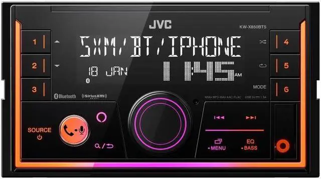 Alt view image 7 of 12 - JVC KW-X850BTS Digital Media Receiver