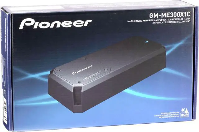 Alt view image 7 of 18 - Pioneer GM-ME300X1C 1-Channel Class-D Weatherproof IP67 Compact Marine Amplifier (Mono)