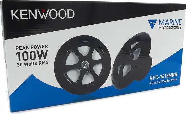 Alt view image 6 of 11 - Kenwood KFC-1613MRB 6.5" Marine/Motorsports 2-Way Speakers - Black