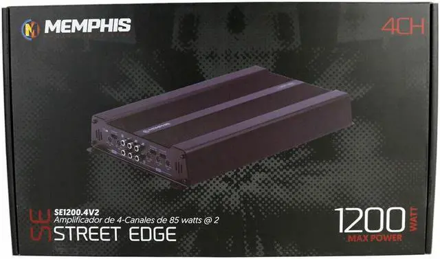 Alt view image 5 of 5 - Memphis SE1200.4V2 4 Channel Street Edge Series Amplifier 85W x 4@2ohm
