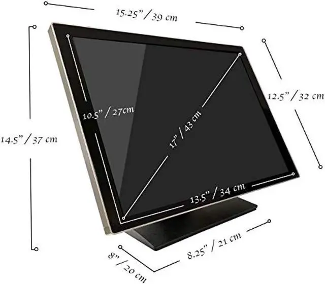 Alt view image 3 of 5 - 17 Inch Pro Series LED Multi-Touch VGA and HDMI Touch Screen Monitor