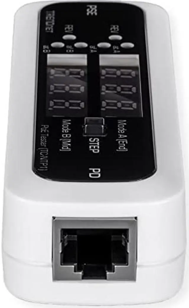 Alt view image 3 of 4 - TRENDnet Inline PoE Tester, TC-NTP1, Tests 4PPoE, PoE+, PoE & Passive PoE Technology, Wattage, Voltage, Amperage, Polarity, LED Display, Battery-Free, Troubleshoot PoE Issues, IEEE 802.3af/at/bt