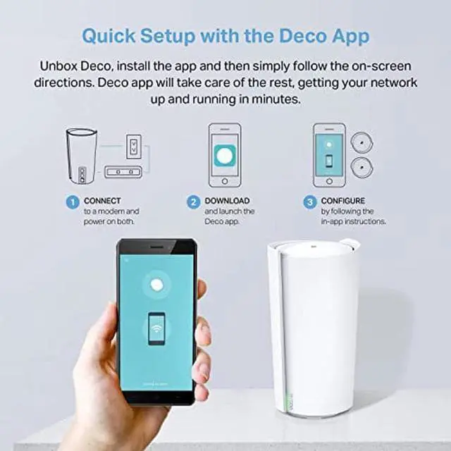 Alt view image 5 of 5 - TP-Link Deco Mesh WiFi AXE11000 Tri-Band WiFi 6E Mesh Network System(Deco XE200) - Replaces Wireless Internet Router and Extender, 10Gbps Ethernet Port, Compatible with Alexa, 2-Pack