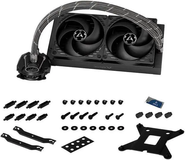 Alt view image 5 of 6 - ARCTIC Liquid Freezer II 240 - Multi Compatible All-in-One CPU AIO Water Cooler, Compatible with Intel & AMD, Efficient PWM Controlled Pump, Fan Speed: 200-1800 RPM (Controlled via PWM) - Black