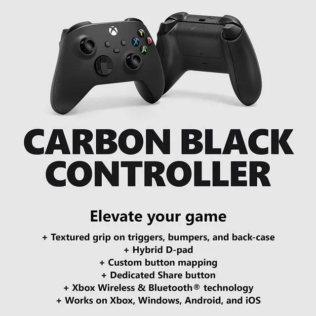 Alt view image 2 of 7 - Xbox Core Controller - Carbon Black