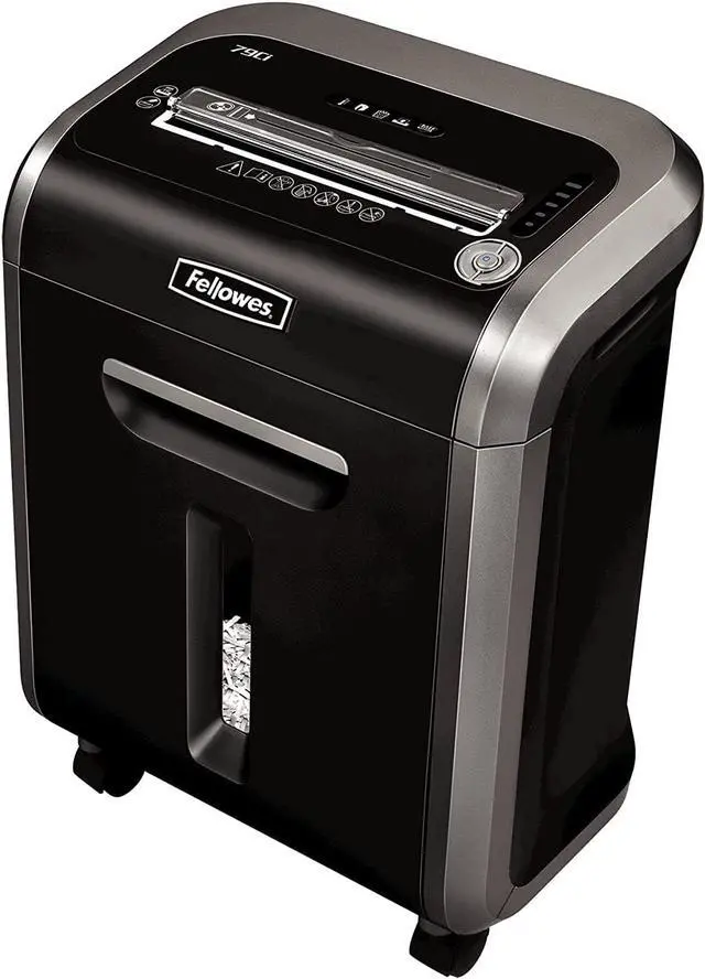 Main image of Fellowes 3227901 Powershred 79Ci 100% Jam Proof Medium, Duty Cross, Cut Shredder, 16 Sheet Capacity, Black/Dark Silver