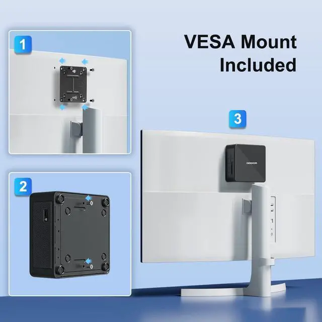 Alt view image 6 of 7 - Mini PC, Mini IT8 Mini Computer Intel i5-8259U, Compact PC 8GB RAM 256GB SSD Windows 11 Pro Mini Desktop Computer with Dual-Channel DDR4/HDMI2.0 4K UHD/Dual WiFi/Bluetooth Portable PC for Gift