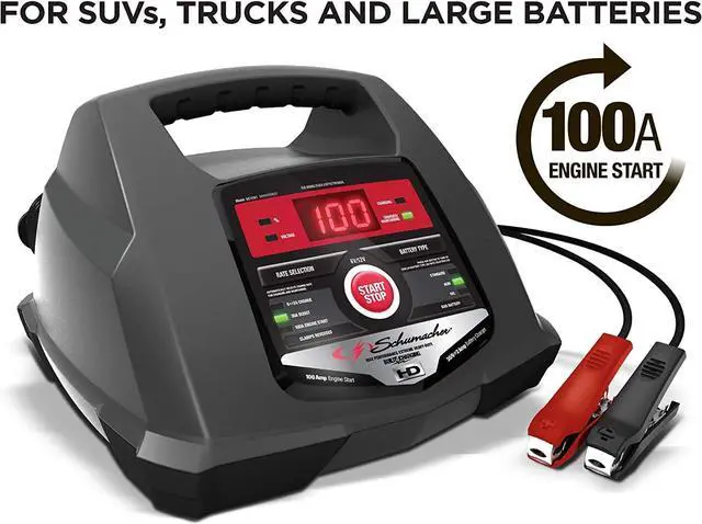 Alt view image 3 of 6 - Schumacher Battery Charger, Engine Starter, Boost Maintainer and Auto Desulfator with Advanced Diagnostic Testing- 100 Amp/30 Amp, 6V/12V