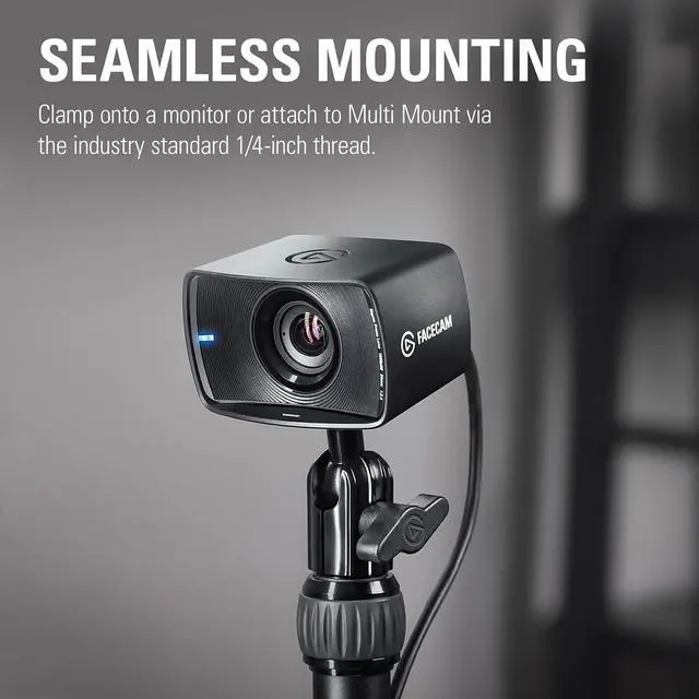 Alt view image 6 of 7 - Elgato Facecam - 1080p60 True Full HD Webcam for Live Streaming, Gaming, Video Calls, Sony Sensor, Advanced Light Correction, DSLR Style Control, works with OBS, Zoom, Teams, and more, for PC/Mac
