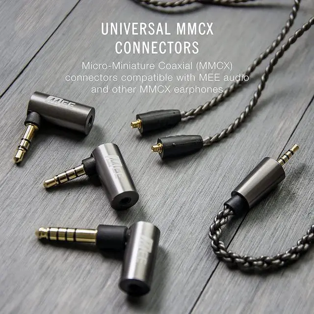 Alt view image 2 of 6 - MEE audio Universal MMCX 2.5mm Balanced Audio Cable with 3.5mm Balanced, 4.4mm Balanced, and 3.5mm Stereo Adapter Set for Astell&Kern, FiiO, Sony, HiFiMan, and Other Balanced Sources