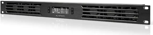 Main image of AC Infinity CLOUDPLATE T1-N, Rack Mount Fan Panel 1U, Intake Airflow, for Cooling AV, Home Theater, Network 19 Racks