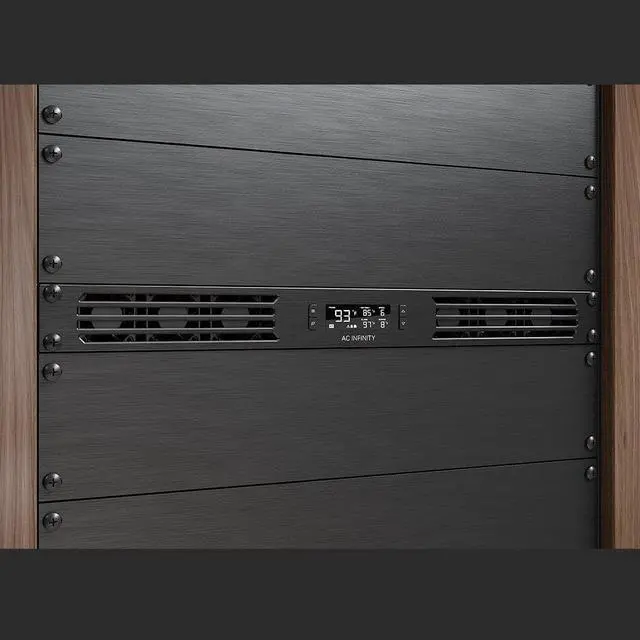 Alt view image 7 of 7 - AC Infinity CLOUDPLATE T1-N, Rack Mount Fan Panel 1U, Intake Airflow, for Cooling AV, Home Theater, Network 19 Racks