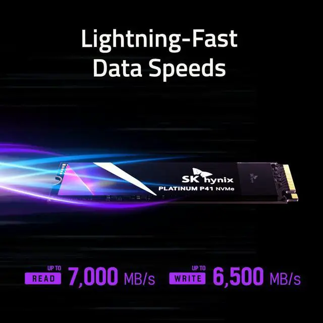 Alt view image 2 of 6 - SK hynix Platinum P41 1TB PCIe NVMe Gen4 M.2 2280 Internal SSD l Up to 7,000MB/S l Compact M.2 SSD Form Factor SSD - Internal Solid State Drive with 176-Layer NAND Flash