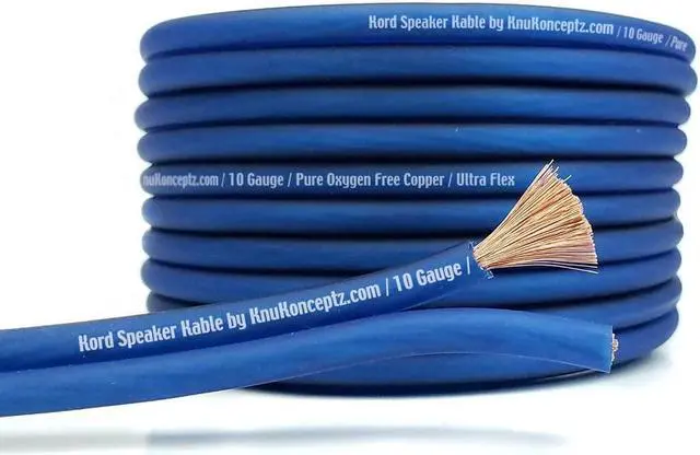 Alt view image 3 of 3 - KnuKonceptz Kord Kable 10 Gauge Copper Speaker Wire Cable - 100 Feet