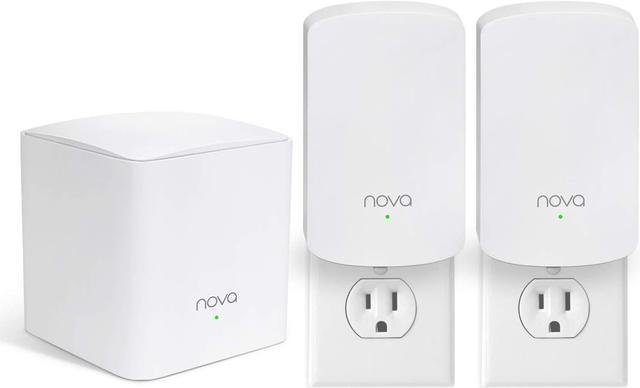 Tenda Nova Mesh WiFi System (MW5)-Up to 3500 sq.ft. Whole Home Coverage,  Gigabit Mesh Router for Wireless Internet, WiFi Router and Extender  Replacement, Works with Alexa, Plug-in Design, 3-pack 