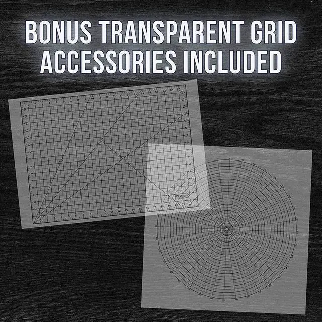 Alt view image 6 of 6 - US ART SUPPLY Lightmaster 32.5" Extra Large(A2) 17"x24" LED Lightbox Board Ultra-Thin 3/8" Light Box Pad and 110V AC Power Adapter Dimmable LED with Measuring Overlay Grid & Circle Template/Protractor