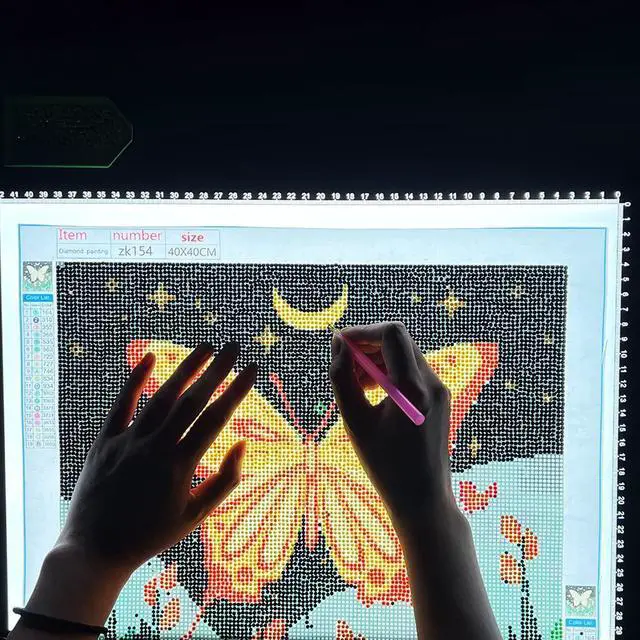 Alt view image 4 of 7 - HSK A2 Artist tracing Light Box Copy Table,12V2A Adapter Power Dimmerable 5000 Lux Lock Button Artcraft Light Pad for Tatto Drawing, Sketching, Animation,Diamond Painting