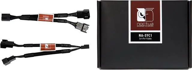 Main image of Noctua NA-SYC1, 4 Pin Y-Cables for PC Fans (Black)
