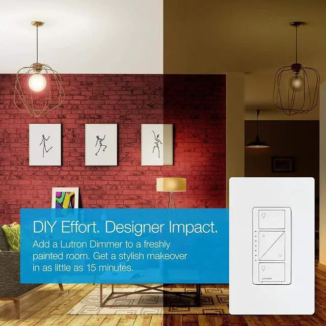 Alt view image 4 of 7 - Lutron Caséta Wireless Smart Lighting Dimmer Switch Starter Kit with Caséta Smart Hub and Pico Bracket | Works with Alexa, Google Assistant, Ring, Apple HomeKit | P-BDG-PKG1W-A
