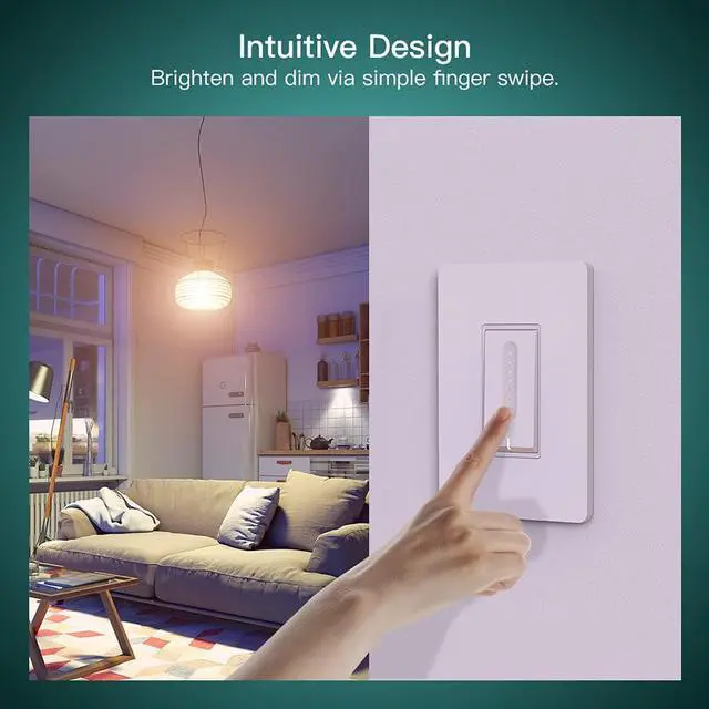 Alt view image 6 of 7 - TREATLIFE Smart Dimmer Switch 4 Pack, Smart Switch Works with Alexa and Google Home, 2.4GHz WiFi Dimmer Light Switch for LED, CFL, Incandescent Bulbs, Neutral Wire Required, Single Pole