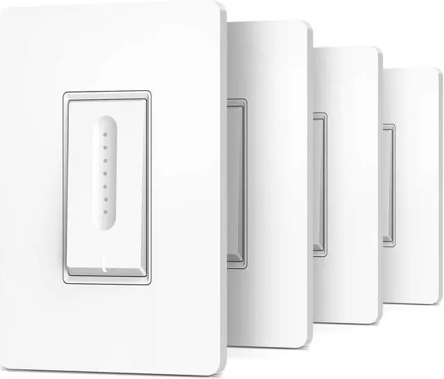 Alt view image 7 of 7 - TREATLIFE Smart Dimmer Switch 4 Pack, Smart Switch Works with Alexa and Google Home, 2.4GHz WiFi Dimmer Light Switch for LED, CFL, Incandescent Bulbs, Neutral Wire Required, Single Pole